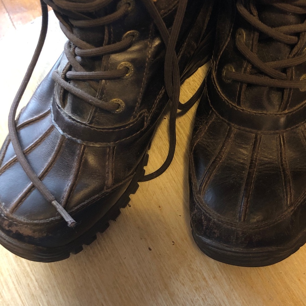 UGG Brown and Leopard Print Winter Boots - Picture 7 of 8